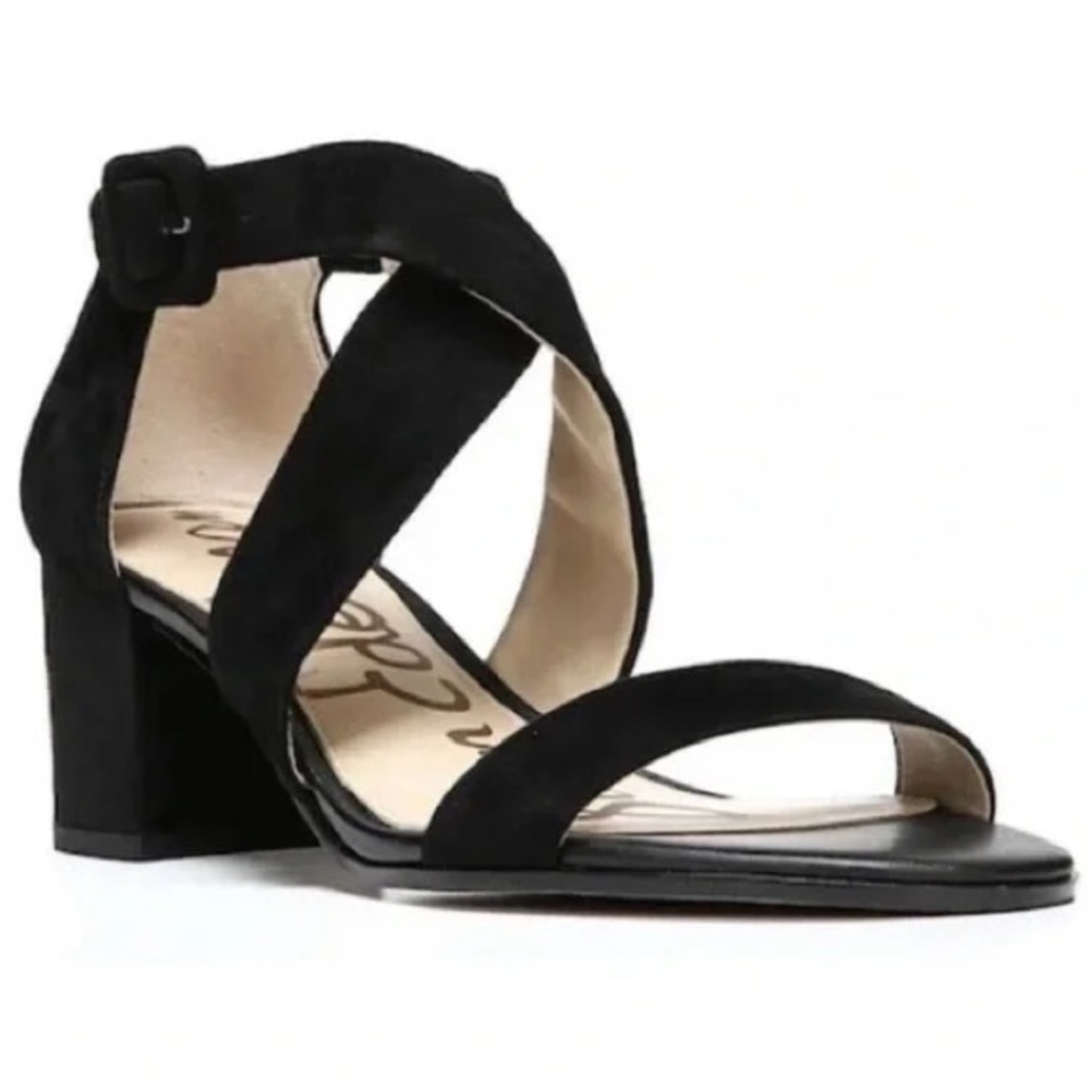 Sam Edelman Sonia Suede Block Heels Size 8 Open Toe